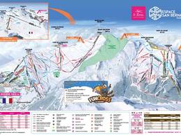 Plan des pistes Espace San Bernardo – La Rosière/La Thuile