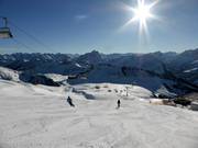 Piste facile 6 en haut du domaine skiable