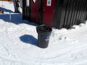 Poubelles dans la station de ski Norefjell