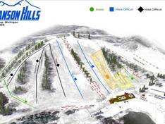 Plan des pistes Hanson Hills