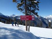 Signalisation des pistes dans le domaine skiable de Panorama