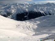 Vue sur l’itinéraire de ski Teufi