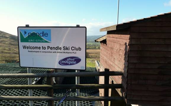 Angleterre du Nord-Ouest: indications de directions sur les domaines skiables – Indications de directions Pendle Ski Club