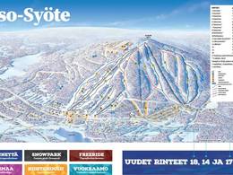 Plan des pistes Iso-Syöte – Pudasjärvi