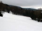 Descente au téléski de la pente de l'hôtel