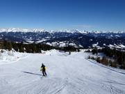 Piste de difficulté moyenne aux remontées Sunshine