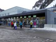 Zone de caisse soignée au téléphérique Eisgratbahn