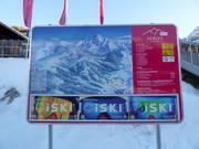 Plan des pistes à la station de vallée à Mieders