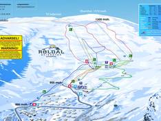 Plan des pistes Røldal