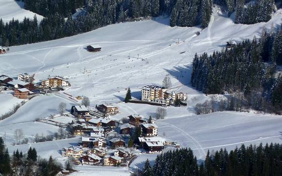 La plus haute gare aval en Wildschönau – domaine skiable Roggenboden