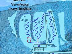 Plan des pistes Brněnka – Vernířovice