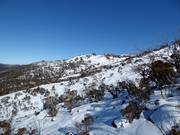Pentes de freeride et de poudreuse dans la partie supérieure de Thredbo