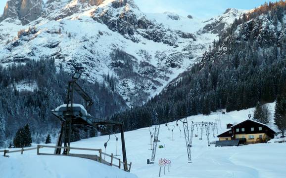 La plus haute gare aval dans le massif du Tennen – domaine skiable Lammertallift