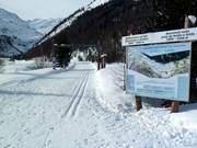 Piste de ski de fond d'altitude à Sulden