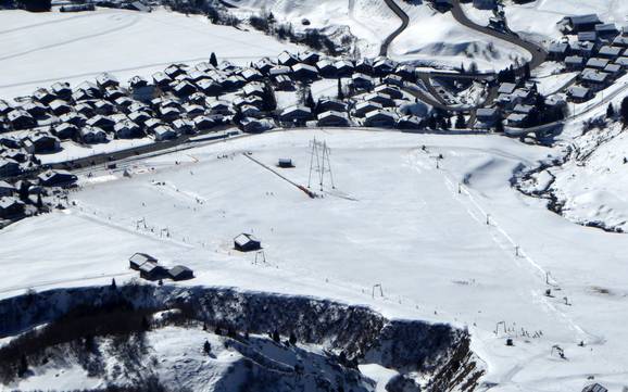 La plus haute gare aval dans la région touristique de Disentis Sedrun – domaine skiable Druni KidsArena – Valtgeva