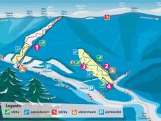 Plan des pistes Řeka
