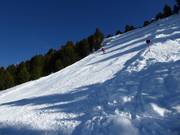 Descente Zirbenfall avec une pente de 80 %
