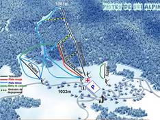 Plan des pistes Bellefontaine