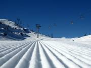 Préparation parfaite des pistes dans le domaine skiable de Vogel