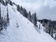 Terrain raide au télésiège Great Western Express