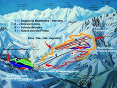 Plan des pistes Pontechianale