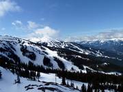 Vue depuis le Blackcomb Mountain vers le Whistler Mountain