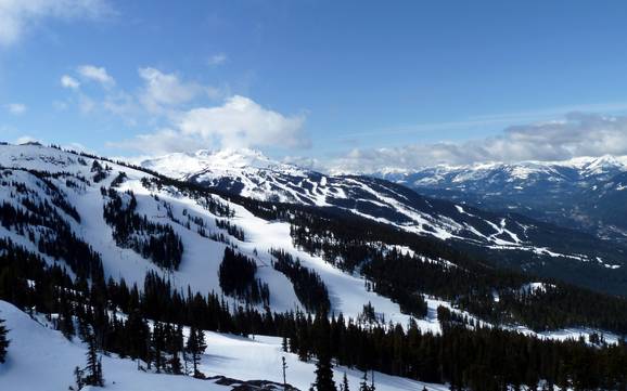 Chaînons Garibaldi: Taille des domaines skiables – Taille Whistler Blackcomb