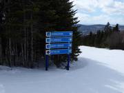 Signalisation des pistes dans le domaine skiable Le Mont Grand-Fonds