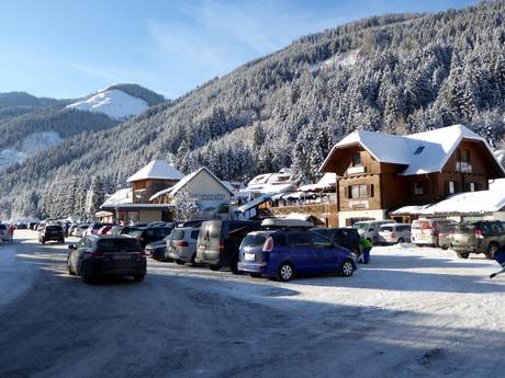 Tauern de Wölz et de Rottenmann: Accès aux domaines skiables et parkings – Accès, parking Riesneralm – Donnersbachwald