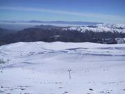 Vue sur les larges pistes de La Parva