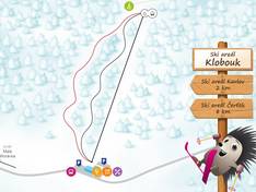Plan des pistes Klobouk – Malá Morávka (Ski Karlov)