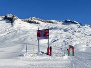 Signalisation des pistes dans le domaine skiable de Belalp