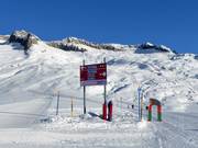 Signalisation des pistes sur le domaine skiable de Belalp