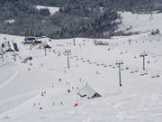 Paysage des remontées mécaniques à Le Corbier