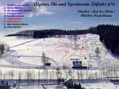 Plan des pistes Milda – Lößnitz