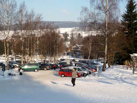 Monts Fichtel (Fichtelgebirge): Accès aux domaines skiables et parkings – Accès, parking Ochsenkopf
