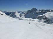 Piste noire 10 vers la station intermédiaire