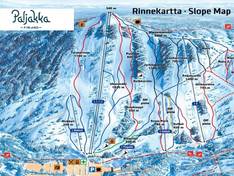 Plan des pistes Paljakka