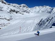 Piste Aletsch I avec vue sur le glacier d'Aletsch