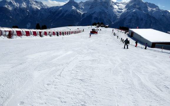 Domaines skiables pour les débutants en Basse-Engadine – Débutants Scuol – Motta Naluns