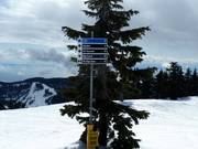 Signalisation des pistes dans le domaine skiable Cypress Mountain