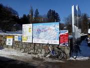 Panneau d'information à la station de la vallée