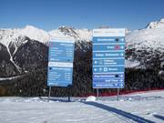 Signalisation des pistes avec des informations détaillées sur chaque piste