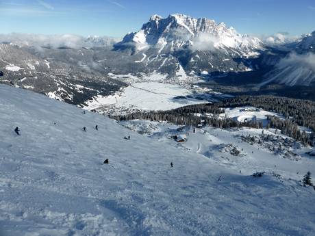 Domaines skiables pour skieurs confirmés et freeriders Tiroler Zugspitz Arena – Skieurs confirmés, freeriders Lermoos – Grubigstein