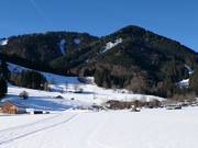 Vue sur le domaine skiable Steckenberg