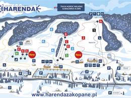 Plan des pistes Harenda