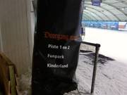 Informations sur la piste 1 et 2, le funpark et le Kinderland