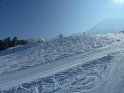 Entre les pistes damées, il y a encore de la place.