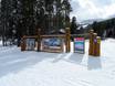 Rocheuses canadiennes: indications de directions sur les domaines skiables – Indications de directions Castle Mountain