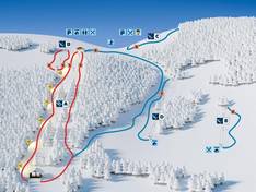 Plan des pistes Šachty – Vysoké nad Jizerou